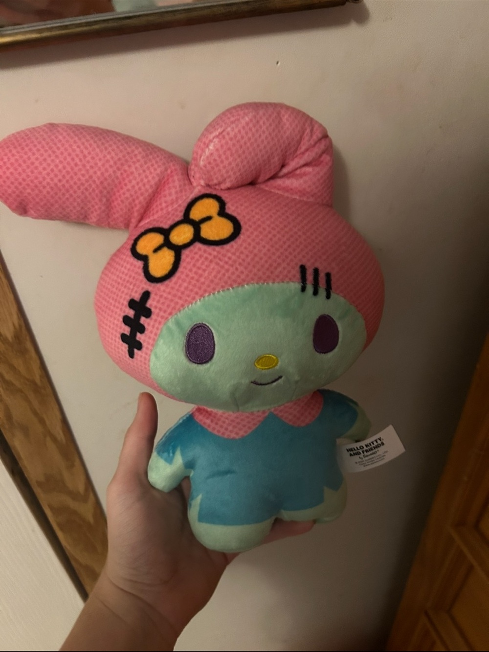 Sanrio My Melody Plush Toy - Pink & Mint Soft Character Doll Halloween edition